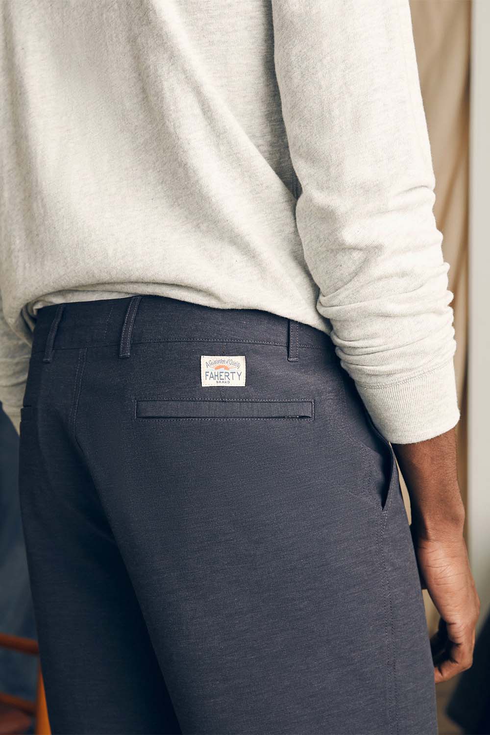 Faherty - All Day Shorts - Charcoal - Detail