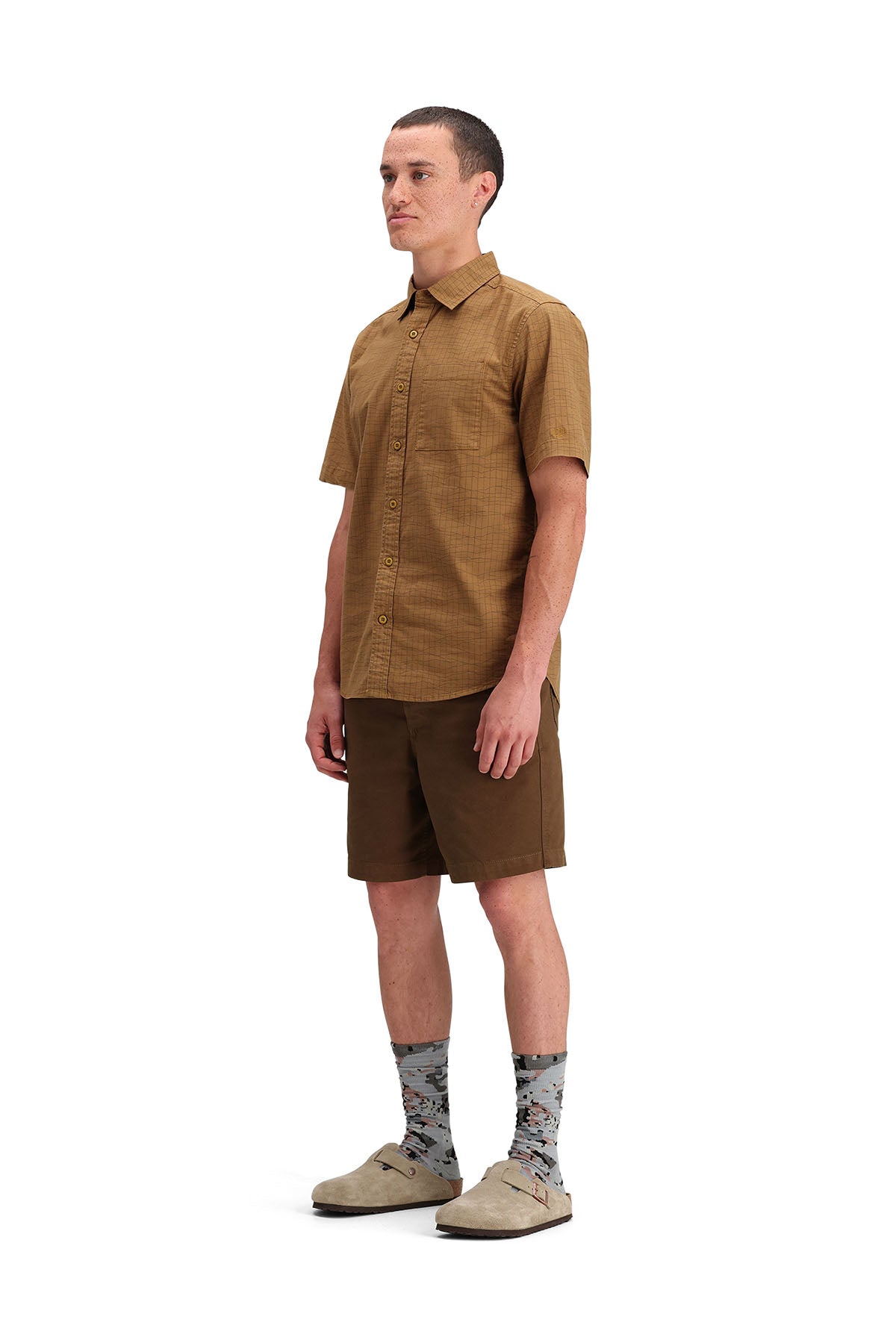 Topo Designs - Dirt Desert Shirt SS - Dark Khaki Terrain - Side
