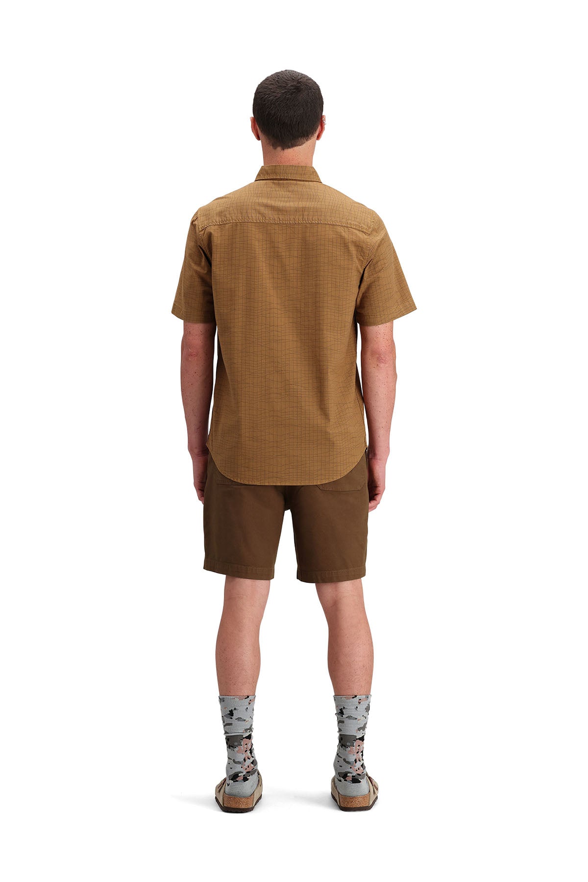 Topo Designs - Dirt Desert Shirt SS - Dark Khaki Terrain - Back