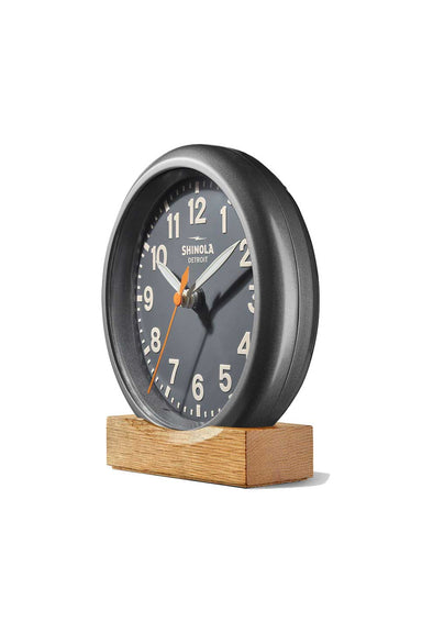 Shinola - Runwell Desk Clock - Dark Gray - Side