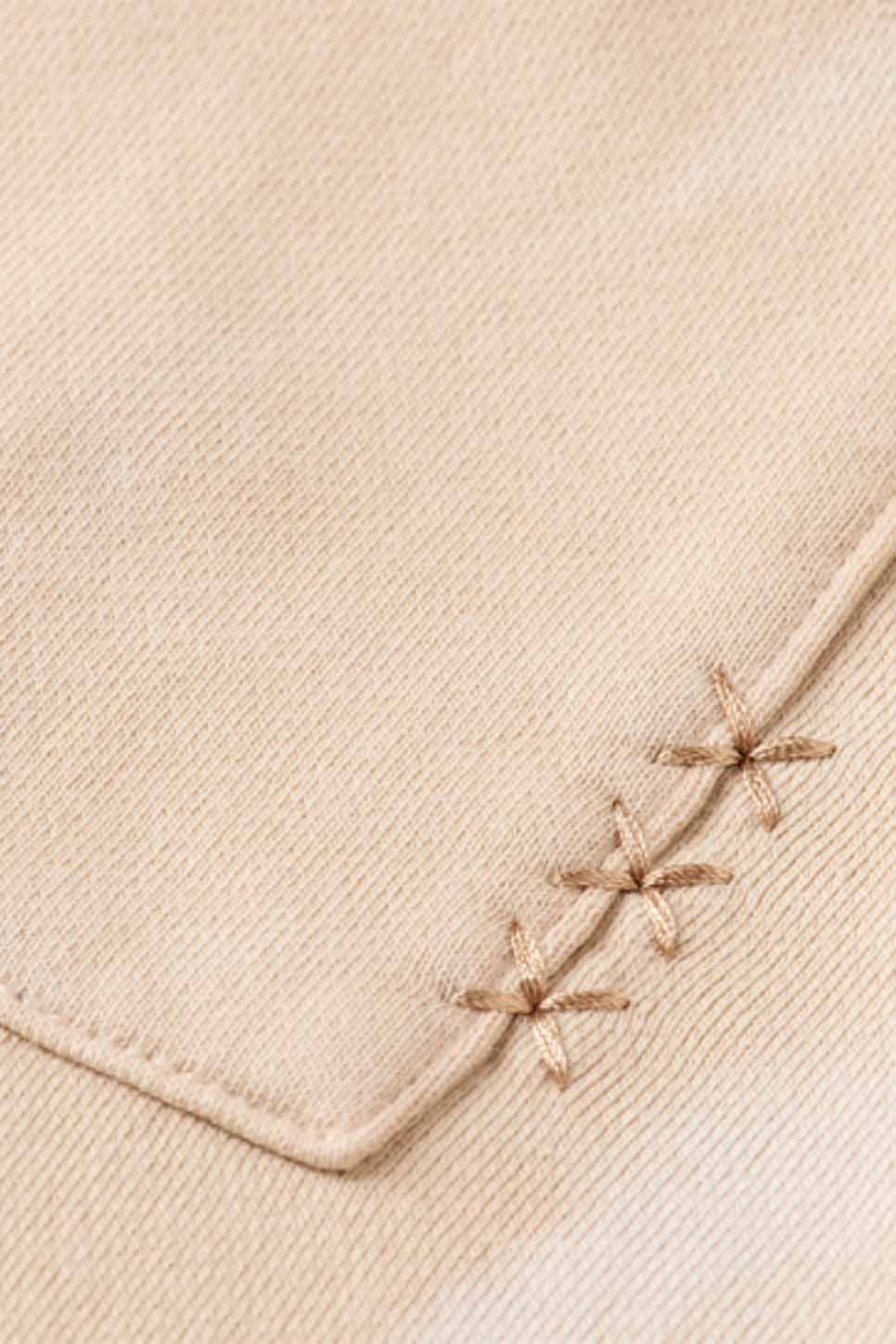 Scotch & Soda - Washed Polo Collar Sweatshirt - Pebble - Detail