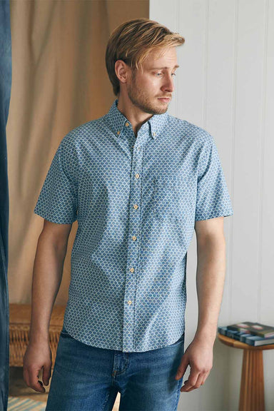 Faherty - Stretch Playa Shirt - Fish Scale Redux - Front