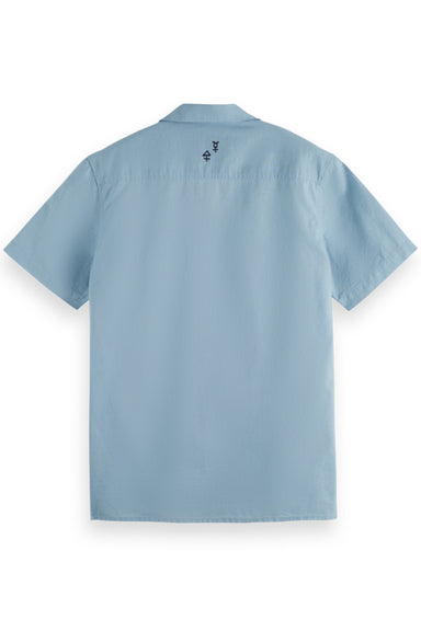 Scotch & Soda - Relaxed Fit Graphic Shirt - Bay Blue - Back