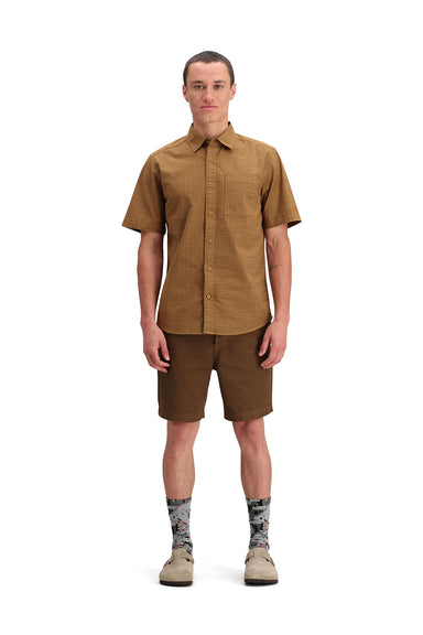 Topo Designs - Dirt Desert Shirt SS - Dark Khaki Terrain - Front