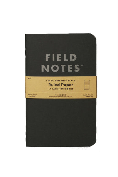 Field Notes - Pitch Black 2 Pack - Ruled