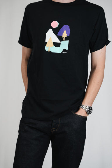 REVOLVR - Mountain Puff SS Tee - Black - Front