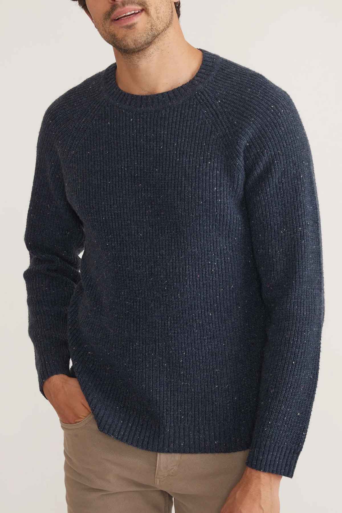 Marine Layer - Coleman Crewneck Sweater - Orion Blue - Profile