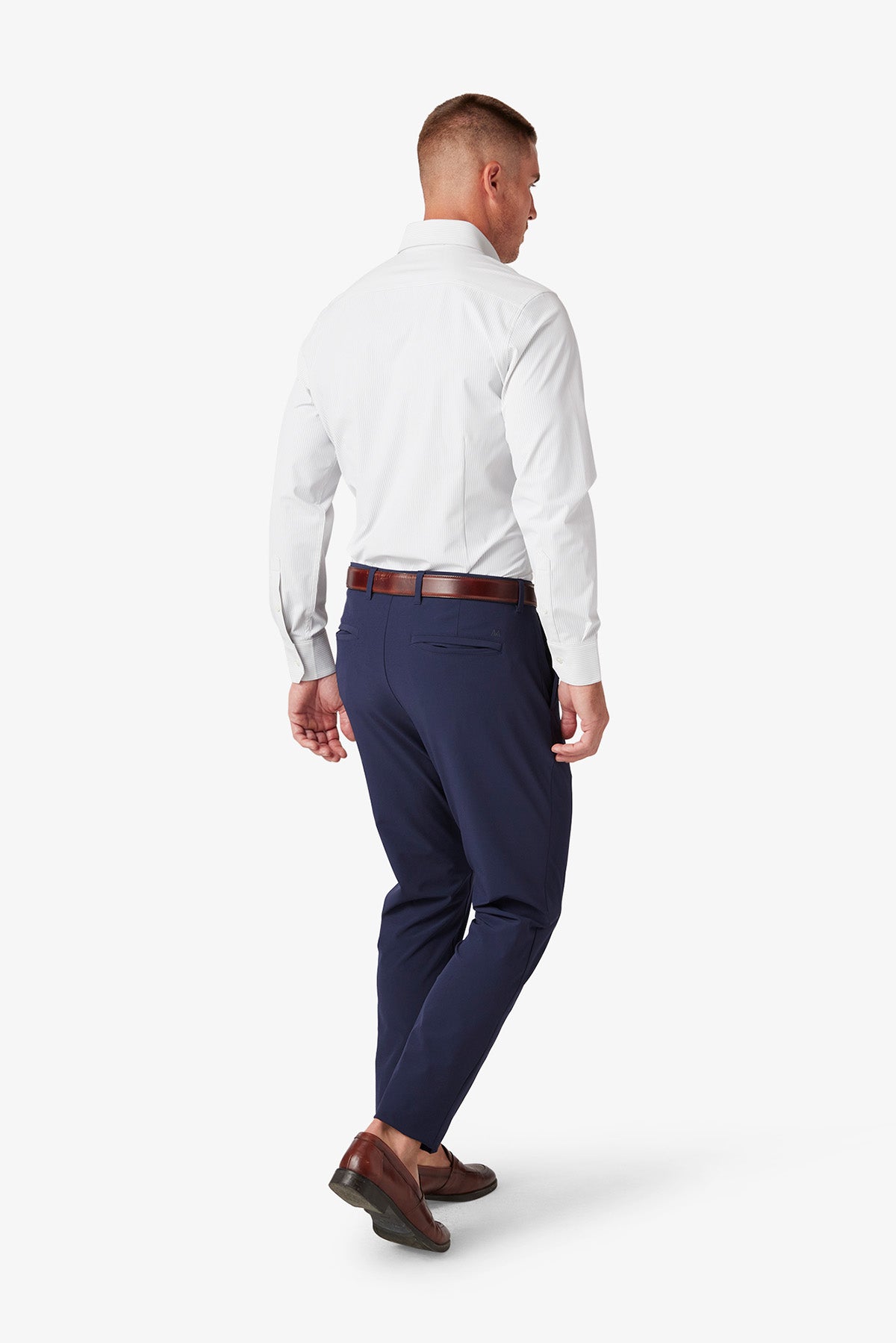 Mizzen + Main - Leeward LS - Silver Banker Stripe - Back