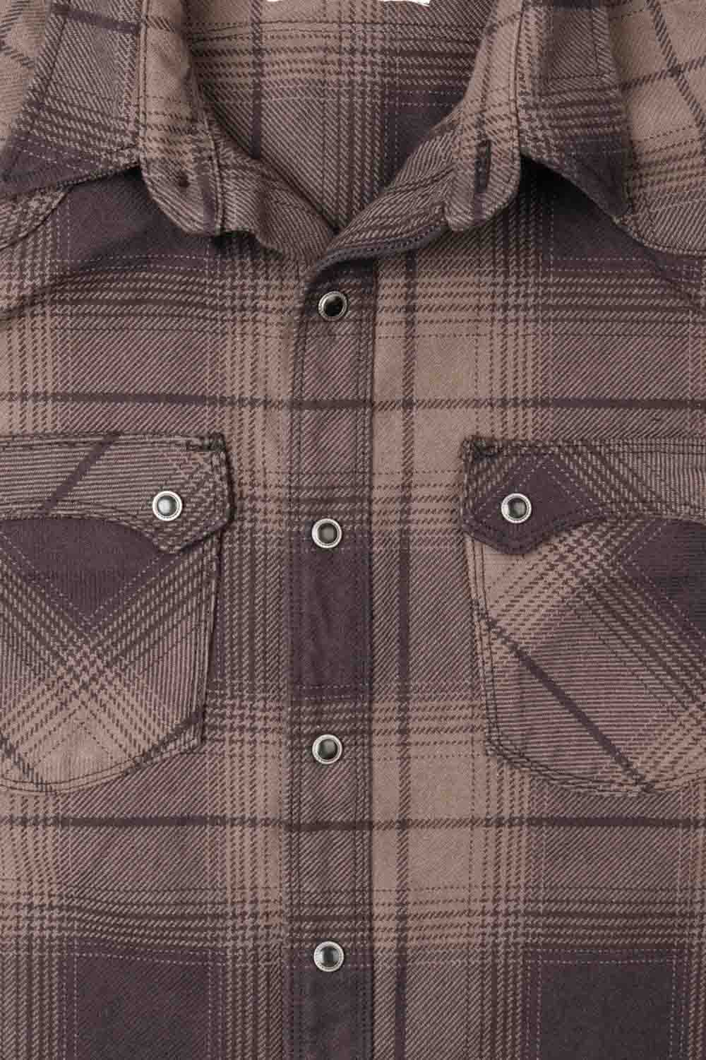 Freenote - Modern Western Shirt - Cedar Shadow Plaid - Detail