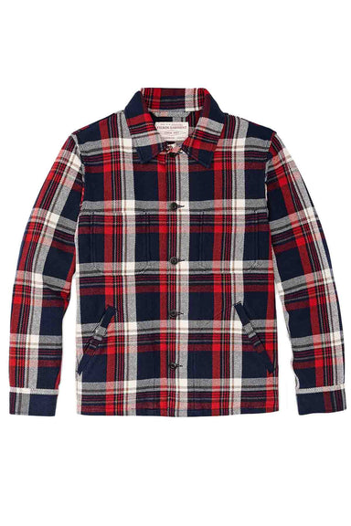 Filson - Deer Island Ranch Coat - Navy Red Multi Plaid - Front