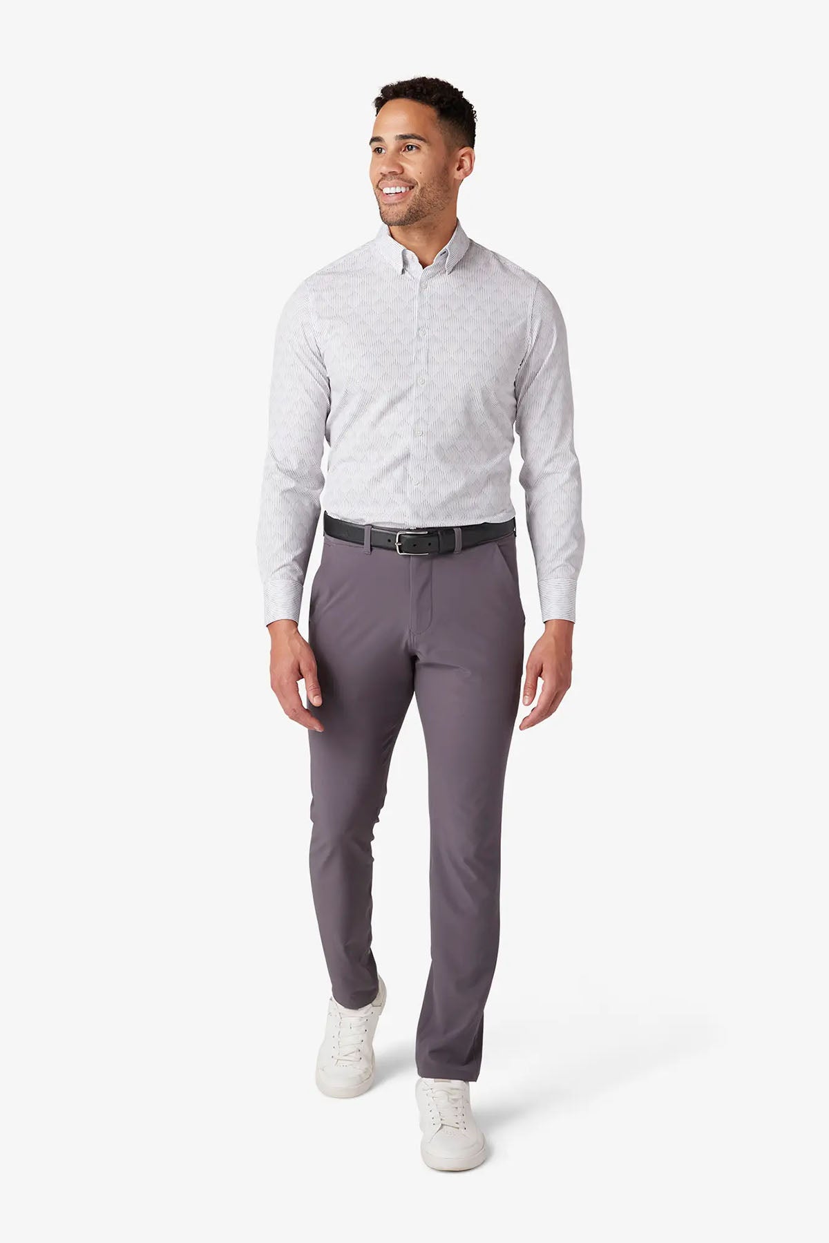 Mizzen + Main - Leeward LS - White Ombre Diamond - Front