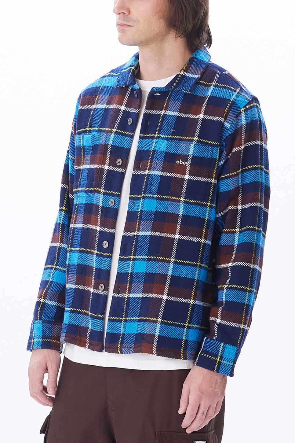 Obey - Ray Woven - Academy Navy Multi - Side