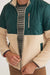 Marine Layer - Mixed-Media Sherpa Jacket - Bistro Green/Natural - Detail