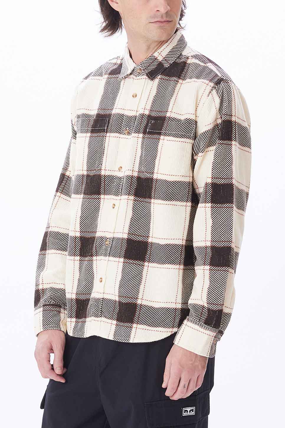 Obey - Adrian Cord Woven - Unbleached Multi - Side