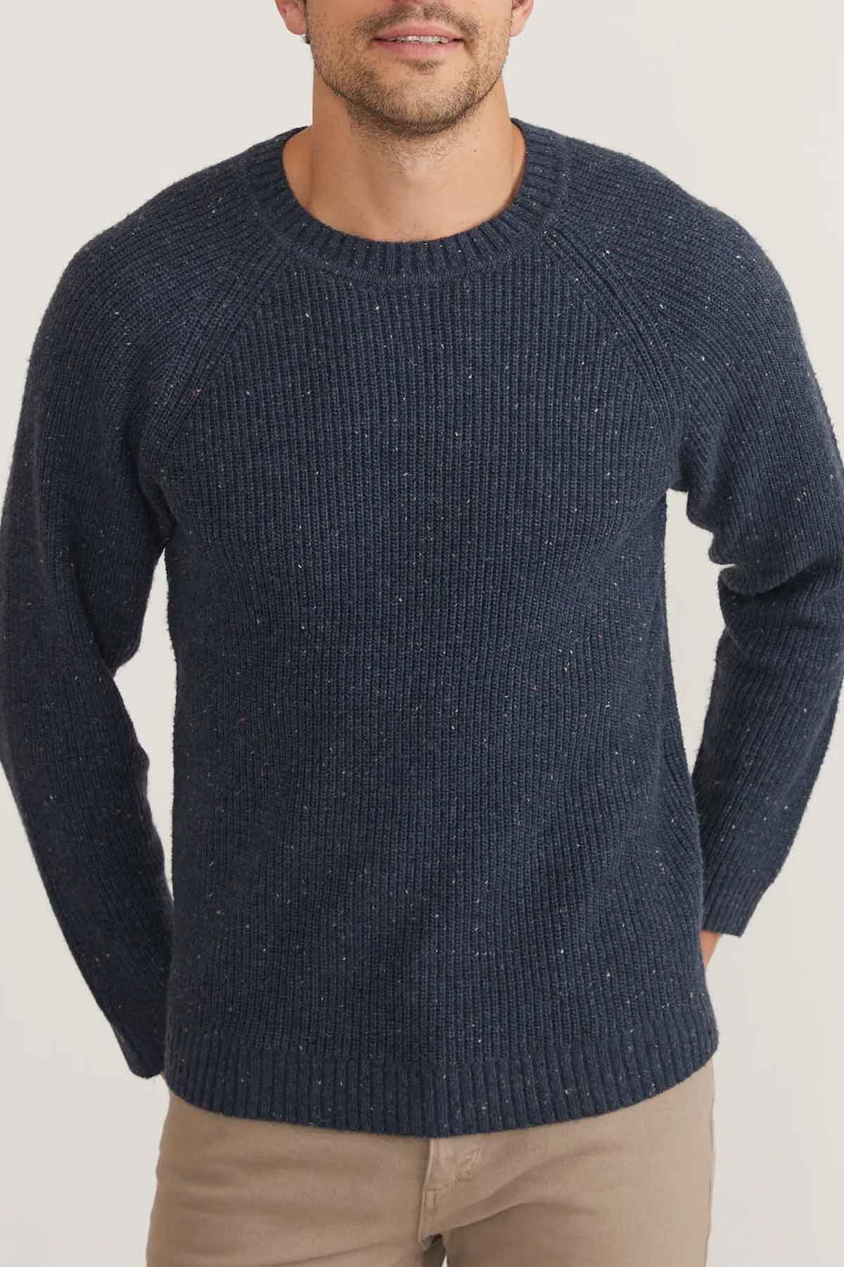 Marine Layer - Coleman Crewneck Sweater - Orion Blue - Front