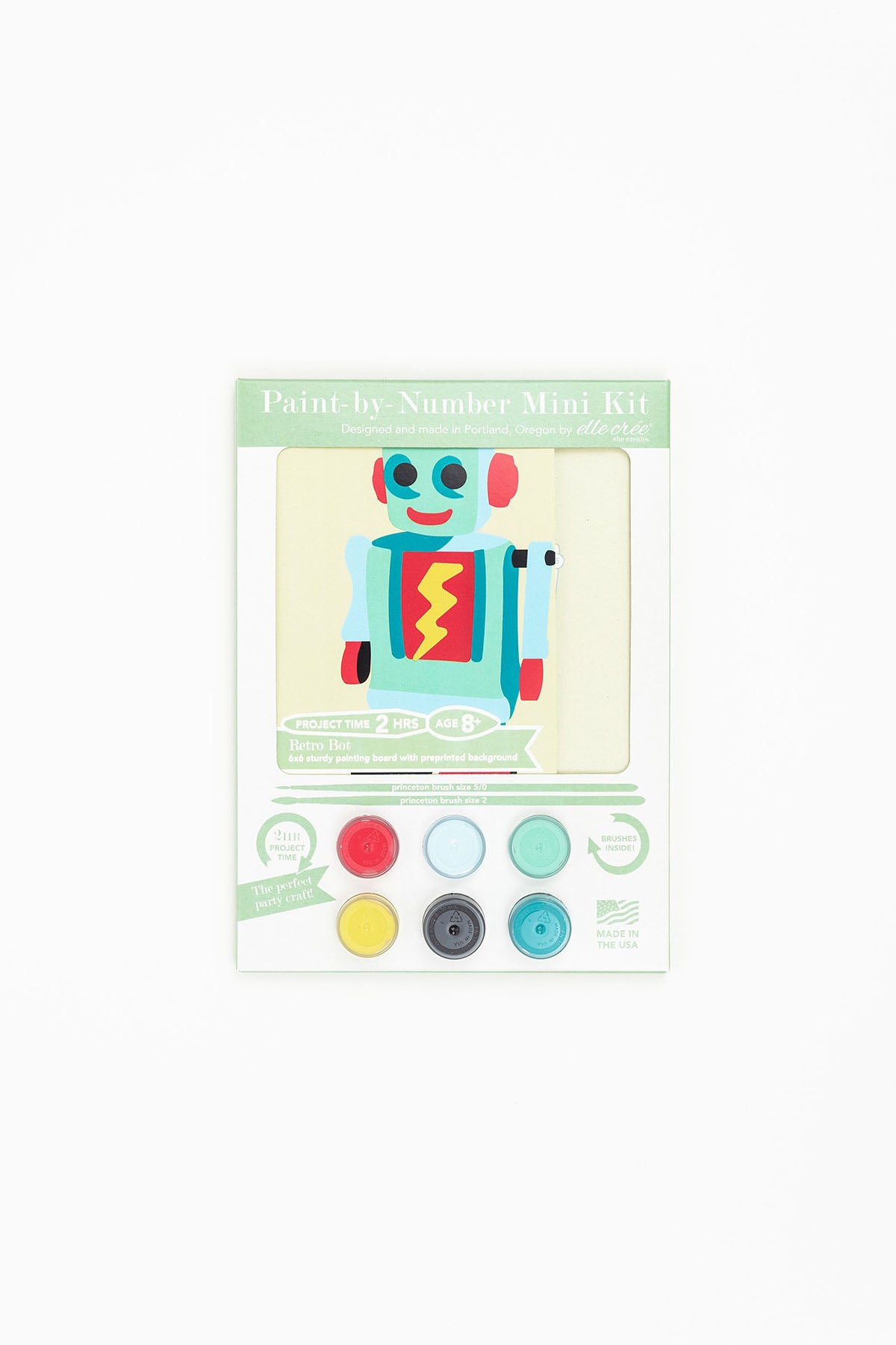 KIDS MINI RETRO BOT PAINT BY NUMBER