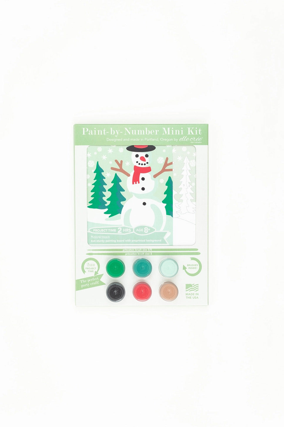 SNOWMAN MINI PAINT BY NUMBER