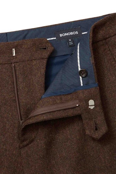 Bonobos - Jetsetter Fashion Pant - Brown Donegal Tweed - Detail