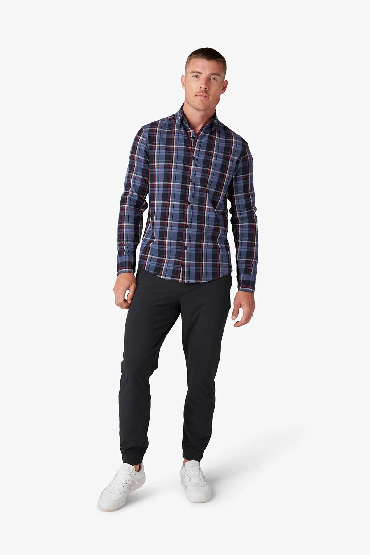 Mizzen and Main - City Flannel - Coastal Fjord Bryant Plaid - Front