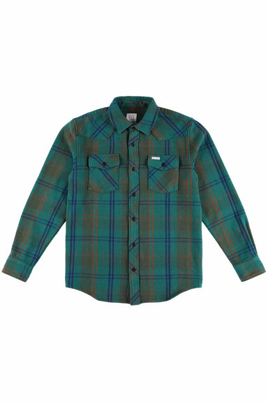 Topo - Mountain Shirt Heavyweight - Green/Earth Plaid - Flatlay