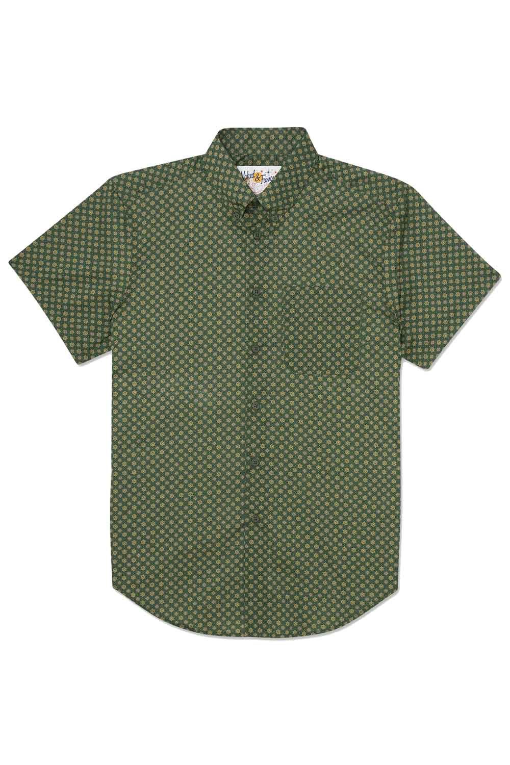 SS EASY SHIRT Medallions Print Green