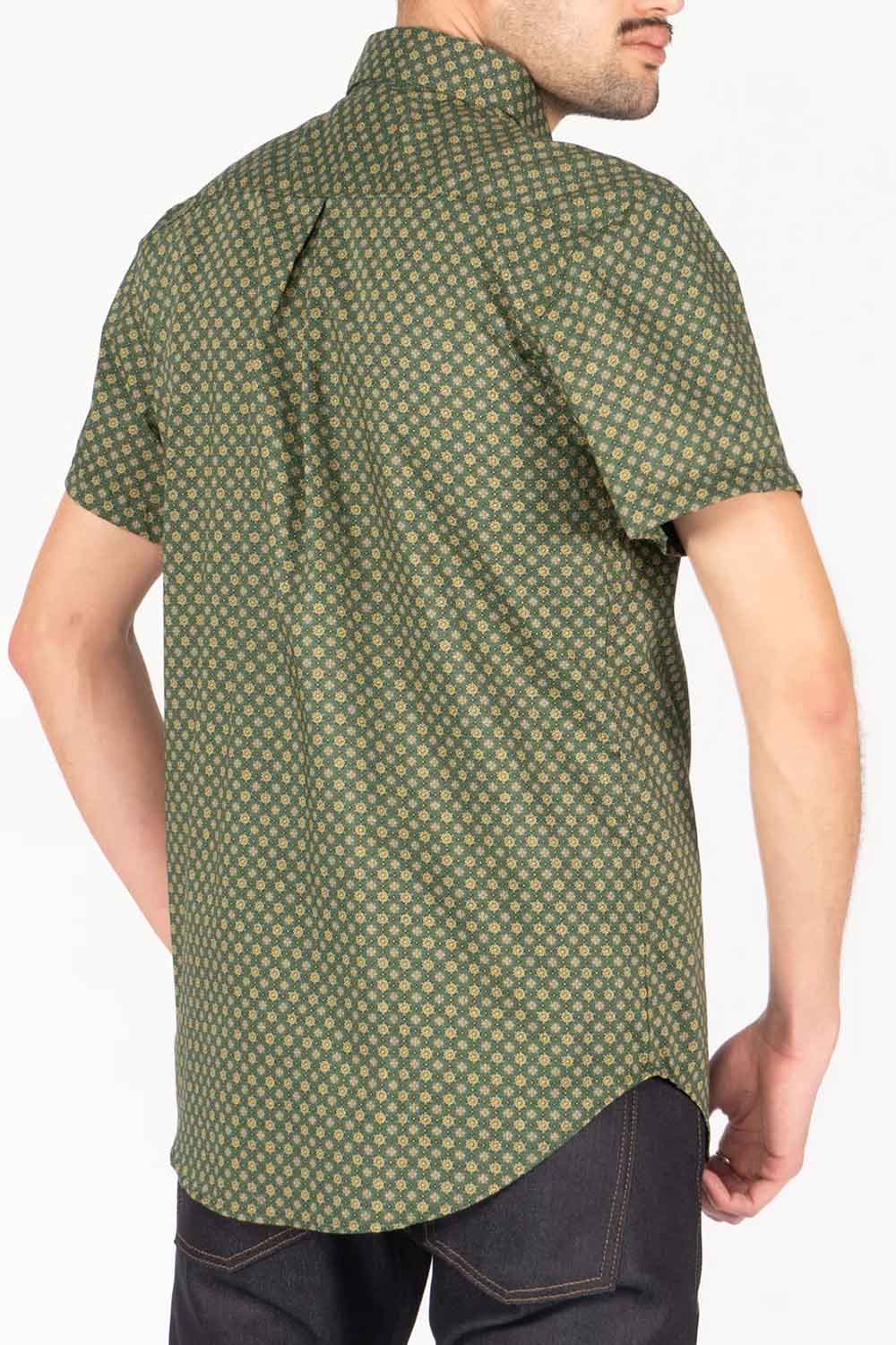 SS EASY SHIRT Medallions Print Green