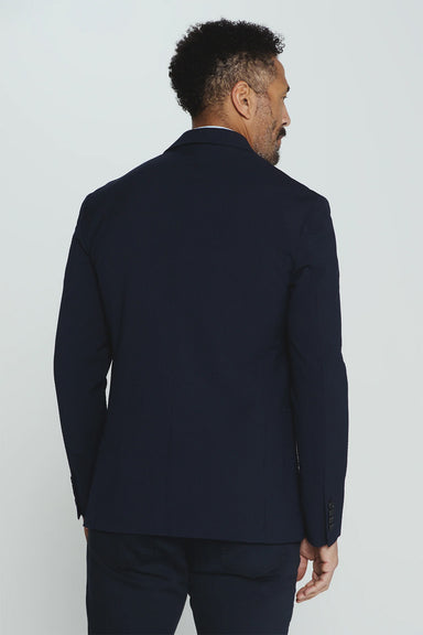 7 Diamonds Gibson Blazer in Navy — Lapel detail view