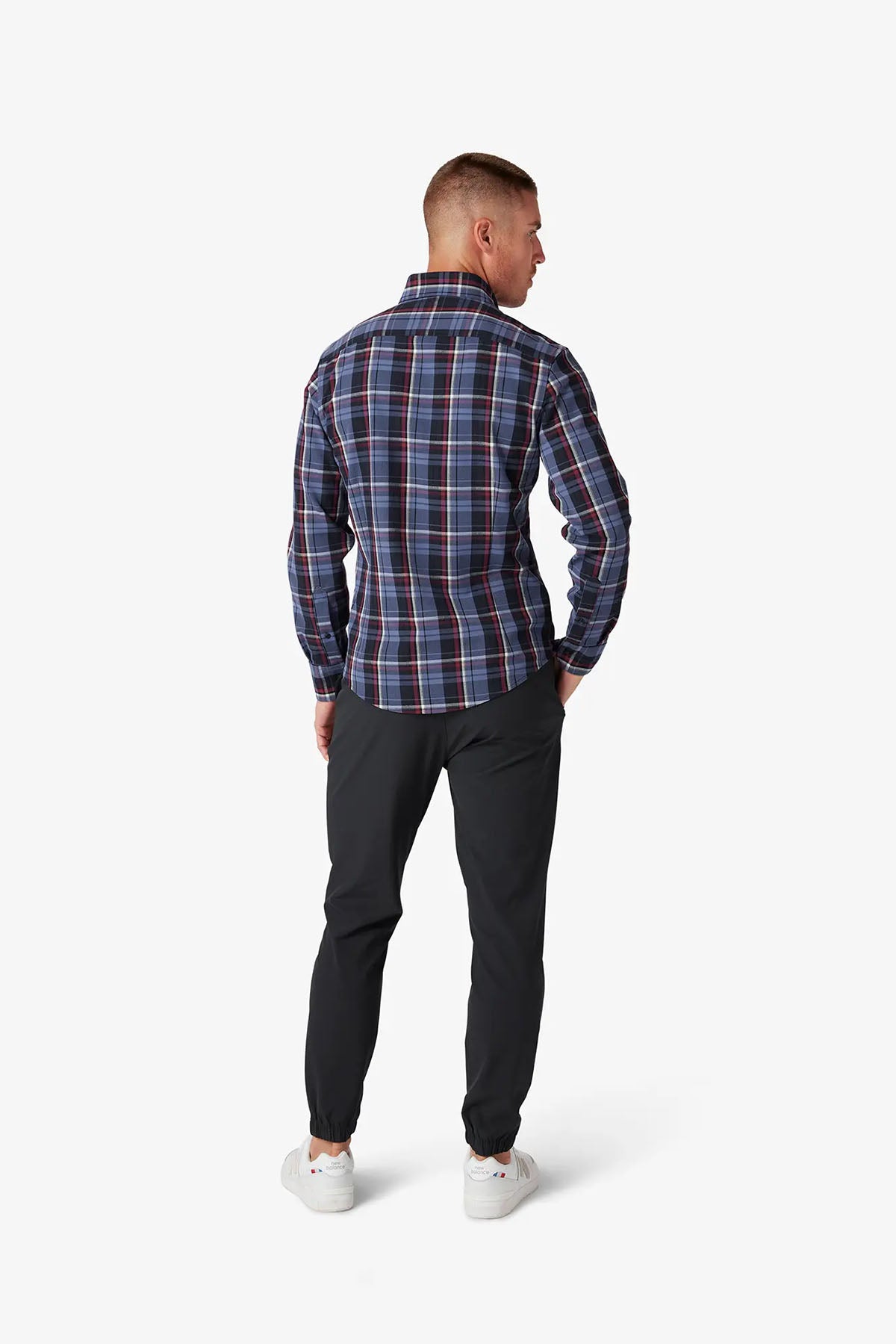 Mizzen and Main - City Flannel - Coastal Fjord Bryant Plaid - Back
