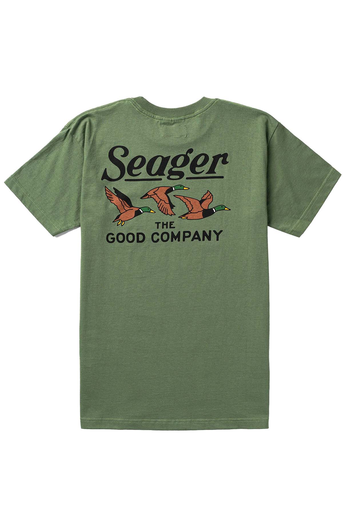 Seager - The Good Company Tee - Army Green - Back