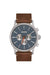 Nixon - Sentry Chrono Leather - Lt Gunmetal/Basalt/Sienna - Front