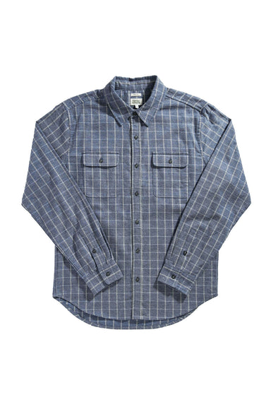 Bridge & Burn - Cole Slim Shirt - Navy Windowpane - Flatlay