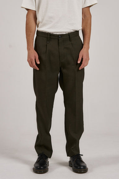 Thrills - Jacob Pant - Olive Marle - Front