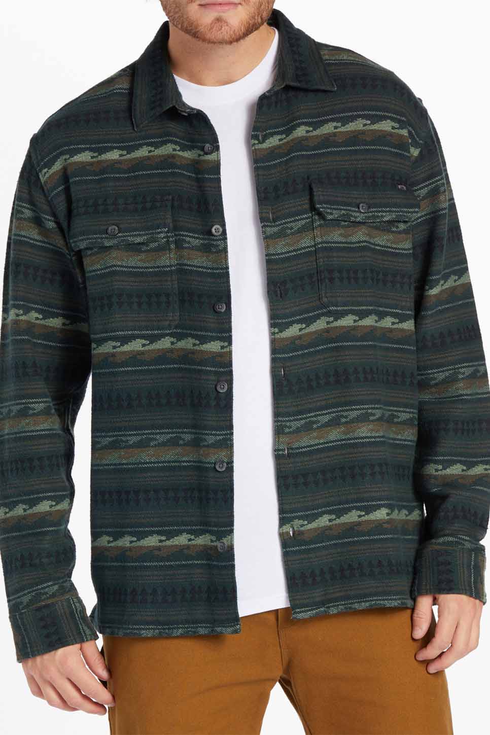Billabong - Offshore Jacquard Flannel - Dark Forest - Front