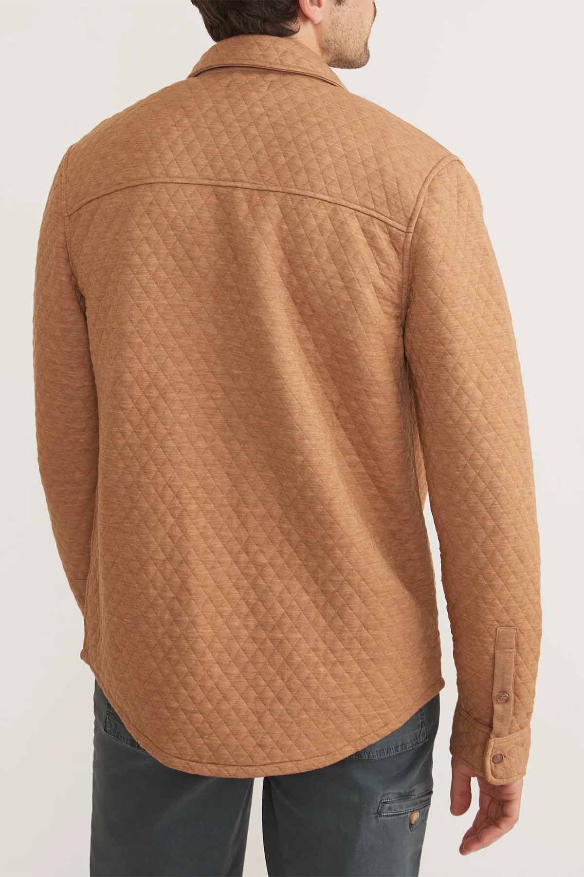 Marine Layer - Corbet Quilted Overshirt - Camel - Back
