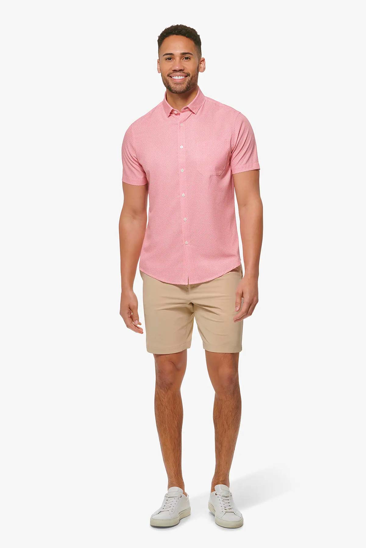 LEEWARD SS Tea Rose Geo Print
