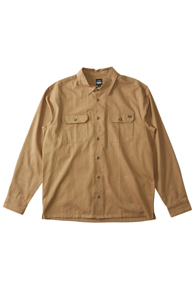 Billabong - Zeledon Solid Flannel - Gravel - Flatlay