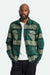 Brixton - Bowery Heavyweight LS Flannel - Pine Needle/Olive Surplus - Model
