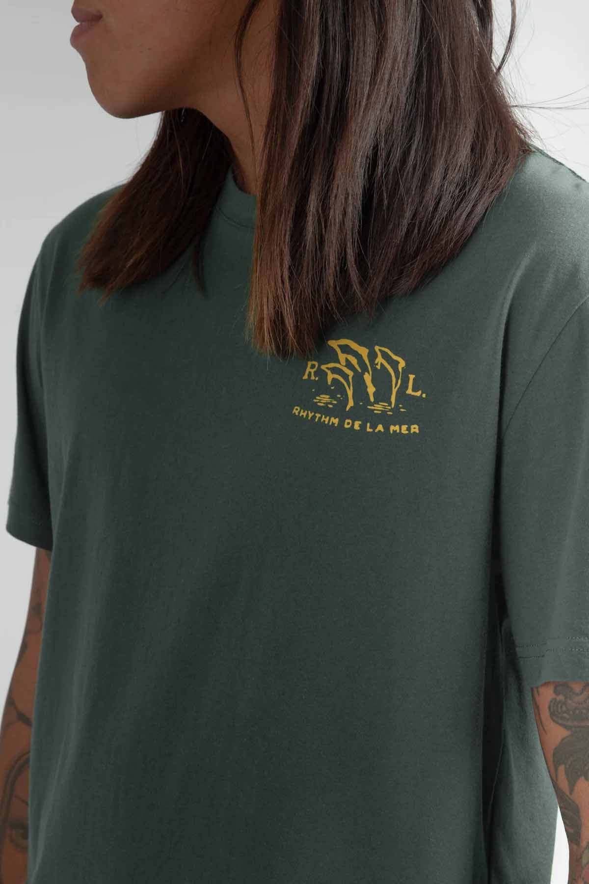 Rhythm - De La Mer SS T-Shirt - Green - Detail