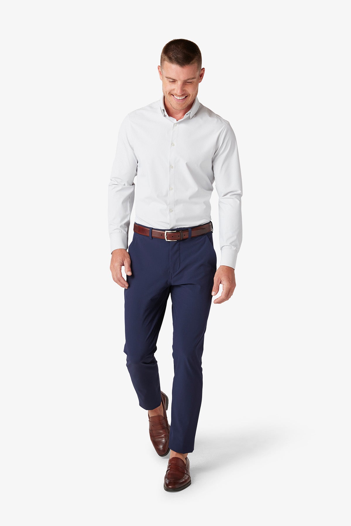 Mizzen + Main - Leeward LS - Silver Banker Stripe - Front