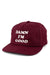 REVOLVR Menswear Maroon cap with 'Damn I'm Good' embroidered text