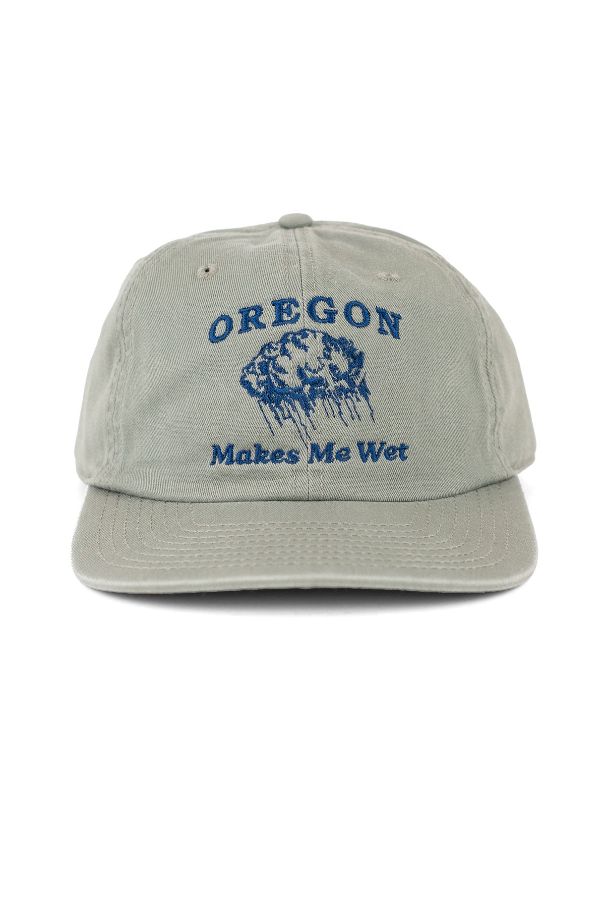 Revolvr Menswear Oregon Makes Met Wet Hat Cap adjustable green grey eucalyptus front view
