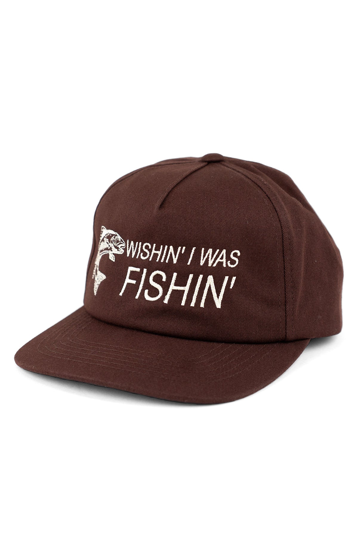 revolvr, menswear, cap , hat, trucker, wishin, fishin, fishing,, brown, snapback, snap, back, mens