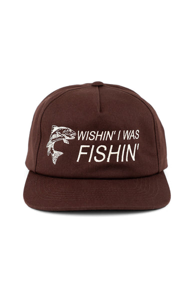 revolvr, menswear, cap , hat, trucker, wishin, fishin, fishing,, brown, snapback, snap, back, mens