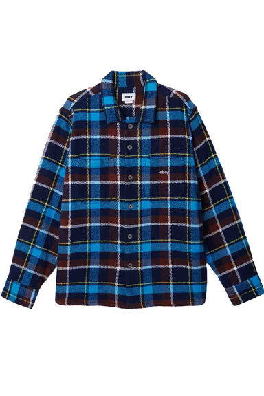 Obey - Ray Woven - Academy Navy Multi - Flatlay