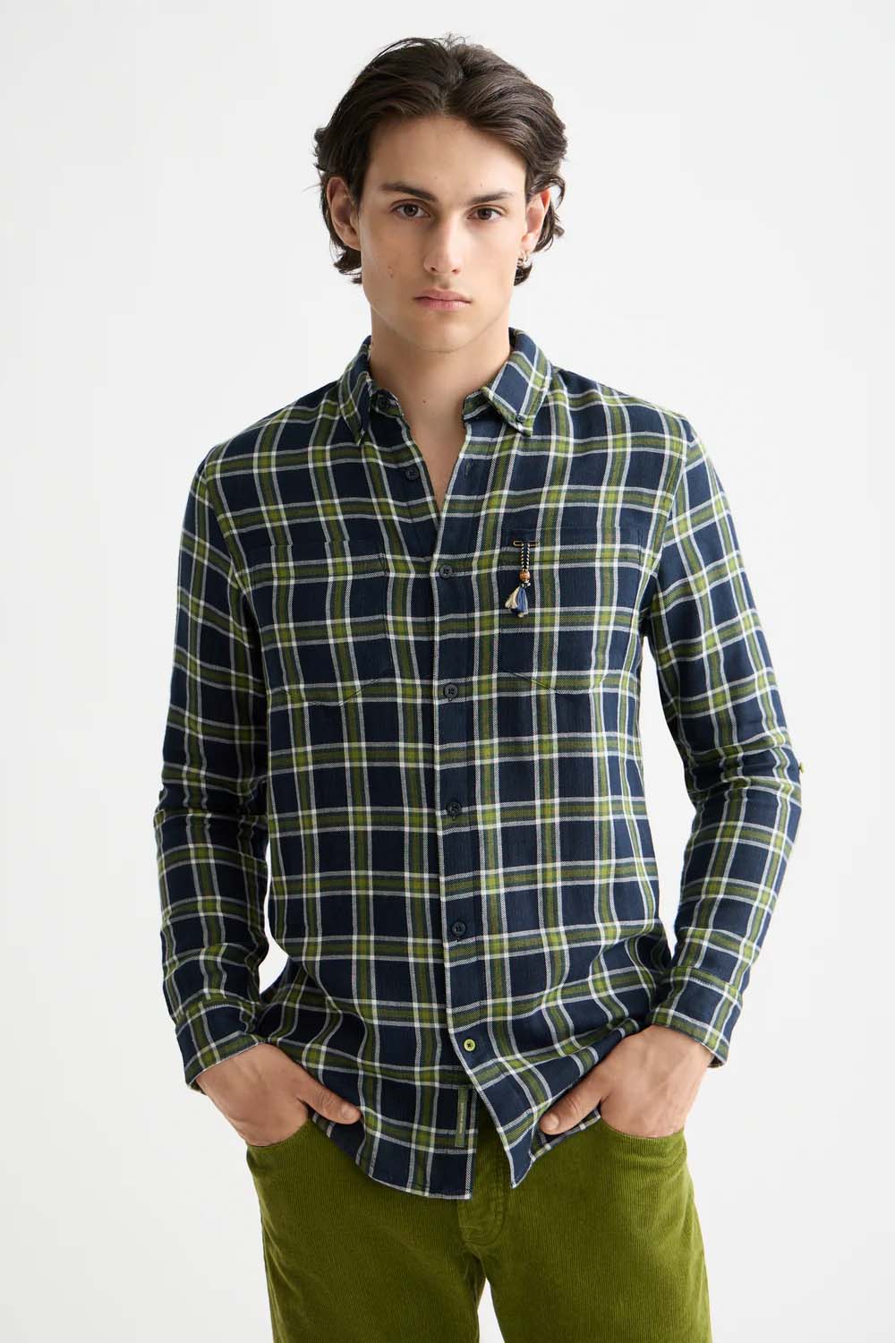 Scotch & Soda - Double Face Check Shirt - Sky Captain - Front