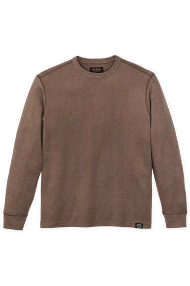 Filson Waffle Knit Thermal Brown Flatlay