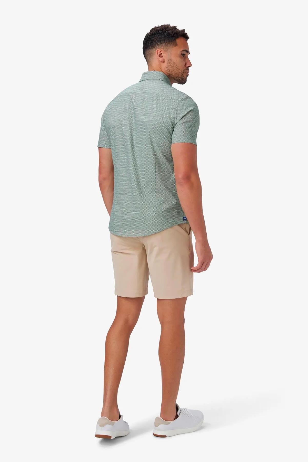 LEEWARD SS Sage Geo Print