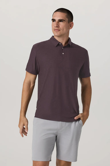 Vuori STRATO TECH POLO Raisin Heather Front