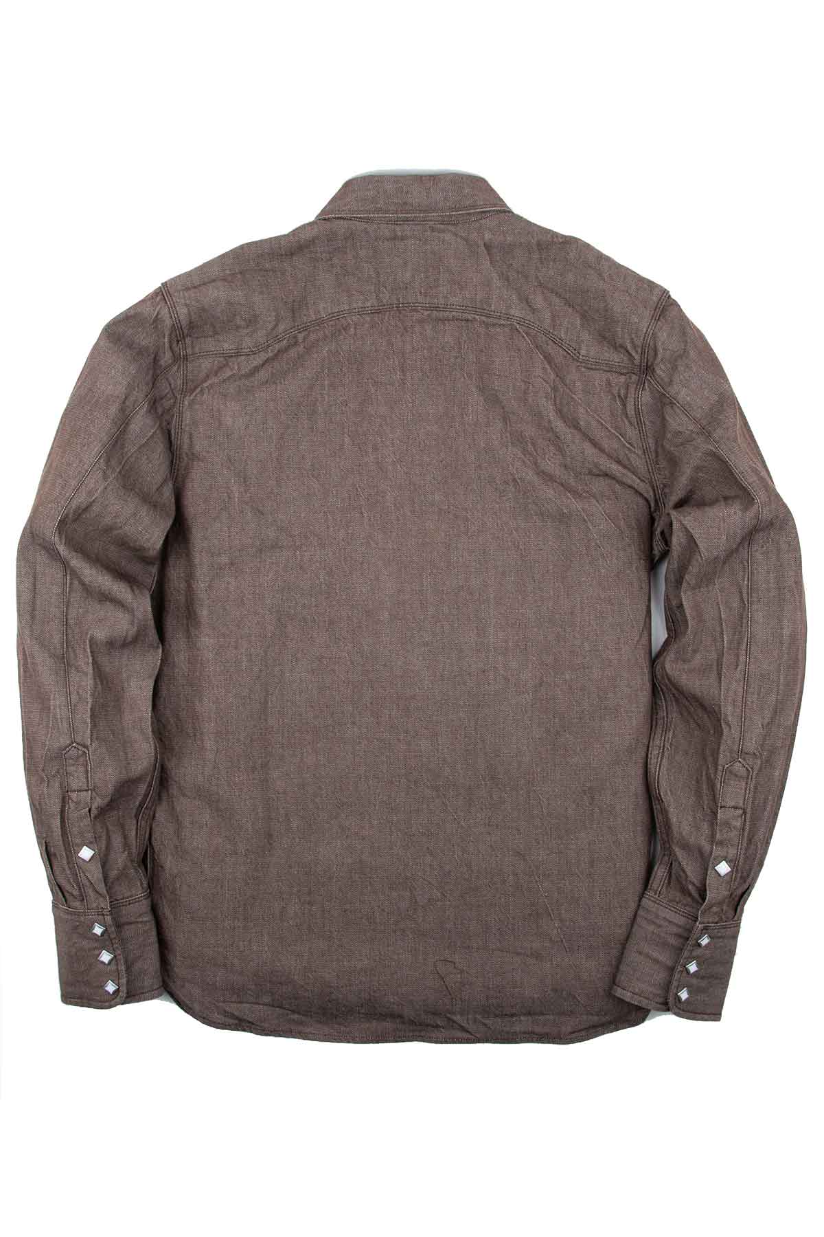 Freenote Cloth - Calico LS - Brown Denim - Back