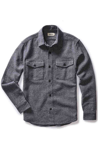 Taylor Stitch - The Point Shirt - Blue Heather Linen Tweed - Flatlay